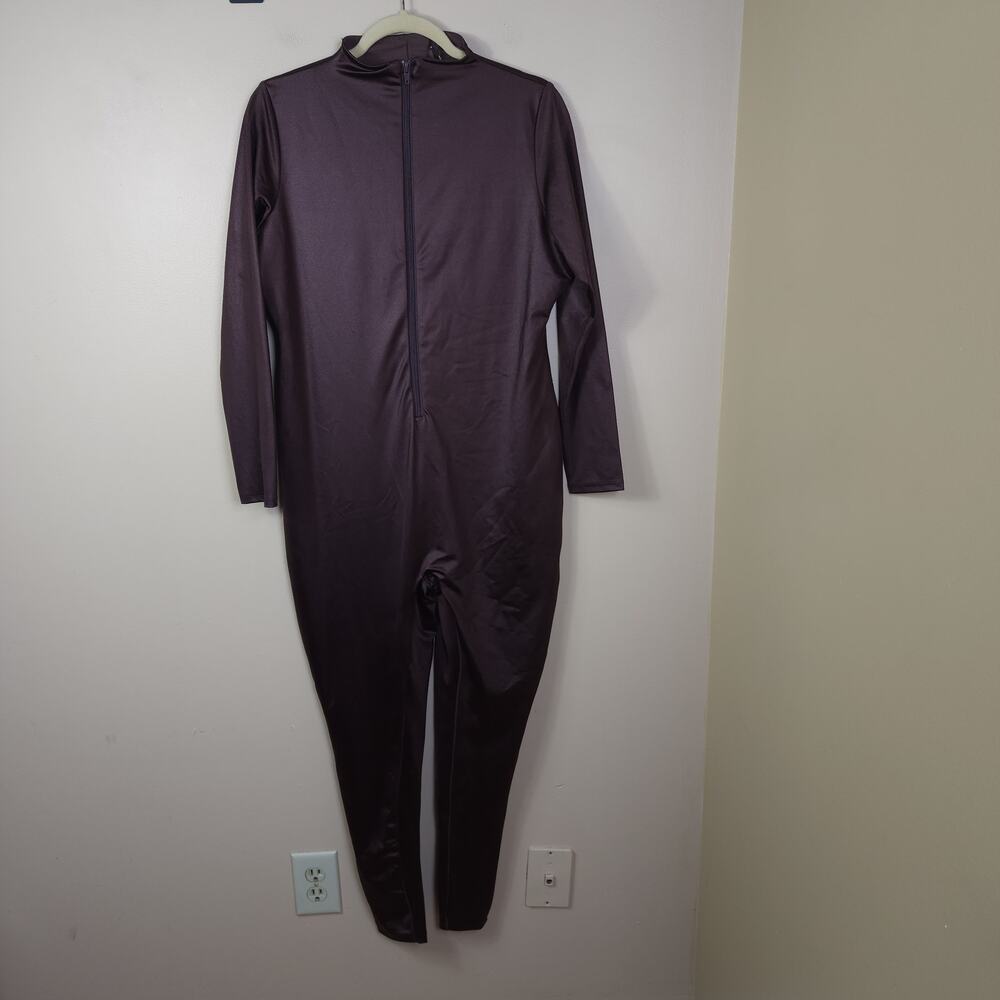 Skims All-In-One Shine Mock Neck Long Sleeve Bodysuit in Cocoa Size 4X